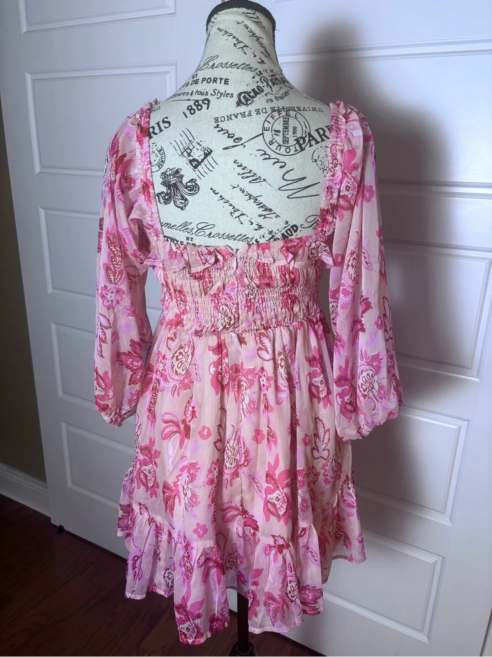 Hello Molly - Aura Check Dress Pink NWOT